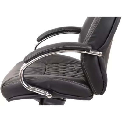 Кресло АКЛАС Луизиана MB (GB-242CC) (Кожа LC-A Black/PU Black)