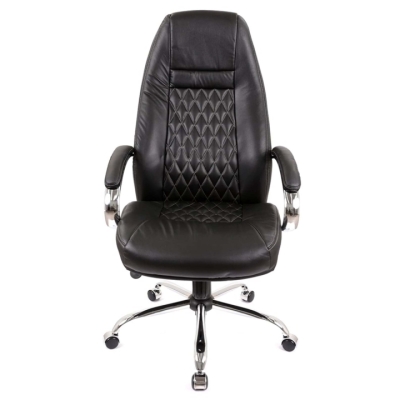 Кресло АКЛАС Луизиана MB (GB-242CC) Черный (Кожа LC-A black)