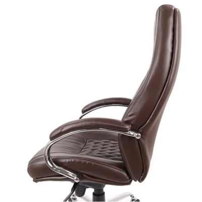 Кресло АКЛАС Луизиана MB (GB-242CC) Коричневый (Кожа LC-K dark brown)