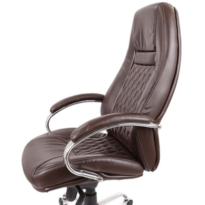 Кресло АКЛАС Луизиана MB (GB-242CC) Коричневый (Кожа LC-K dark brown)