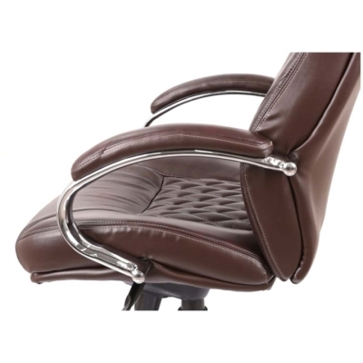 Кресло АКЛАС Луизиана MB (GB-242CC) Коричневый (Кожа LC-K dark brown)