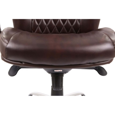 Кресло АКЛАС Луизиана MB (GB-242CC) Коричневый (Кожа LC-K dark brown)