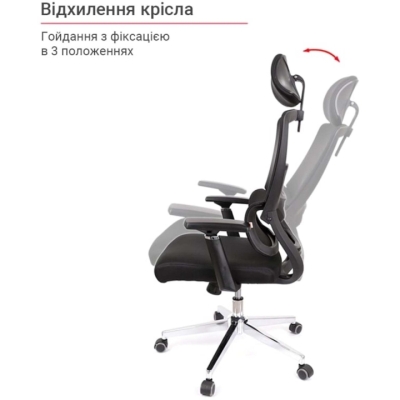 Кресло АКЛАС Аоста R-SR Черный (Черный)