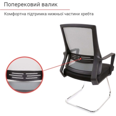 Кресло конференционное АКЛАС Асти CF (Серый/Черный)