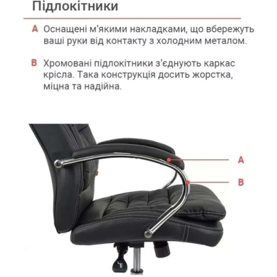 Кресло АКЛАС Валенсия ANF XY-7004H-1 (PU Черный)