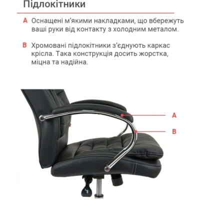 Кресло АКЛАС Валенсия ANF XY-7004H-1 (PU Черный)