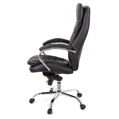 Кресло АКЛАС Валенсия MB XY-7340 (Кожа LC-A Black/PU Black)