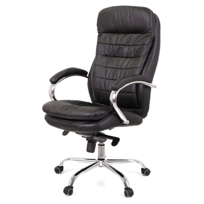 Кресло АКЛАС Валенсия MB XY-7340 (Кожа LC-A Black/PU Black)
