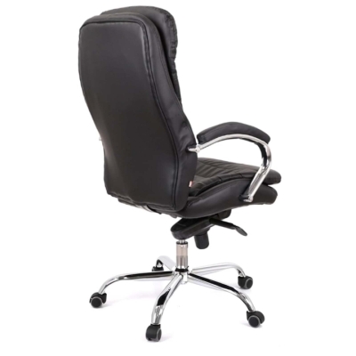 Кресло АКЛАС Валенсия MB XY-7340 (Кожа LC-A Black/PU Black)
