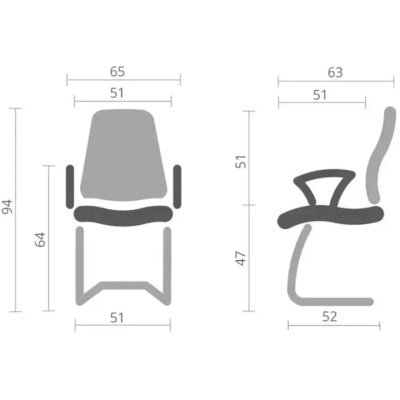 Кресло конференционное АКЛАС Лоди CF (Черный)