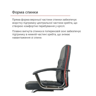 Кресло конференционное АКЛАС Лекко CF (PU Черный)