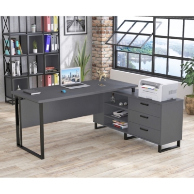 Стол руководителя Нотариус Loft Design Антрацит