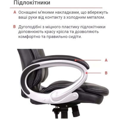 Кресло АКЛАС Видаго ANF (PU Black)