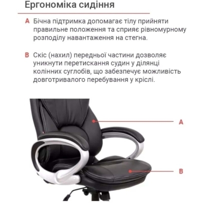 Кресло АКЛАС Видаго ANF (PU Black)