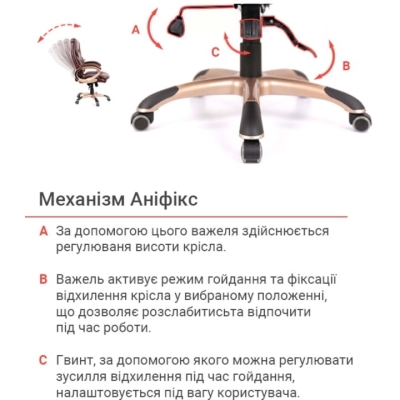 Кресло АКЛАС Видаго ANF Коричневый (PU Dark Brown)