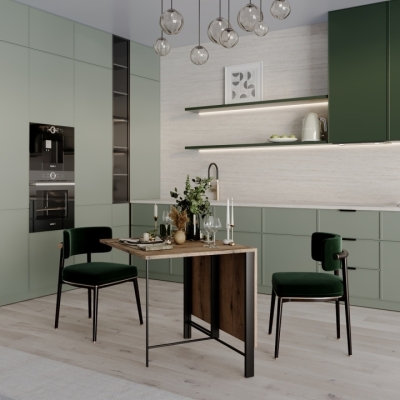 Стол-трансформер Art in Head Voody 1380x900x760 Дуб Эвок/Чёрные ноги (TB26100000030)