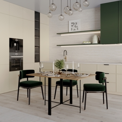 Стол-трансформер Art in Head Voody 1380x900x760 Дуб Эвок/Чёрные ноги (TB26100000030)