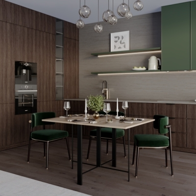 Стол-трансформер Art in Head Voody 1380x900x760 Дуб сонома/Чёрные ноги (TB26130000030)