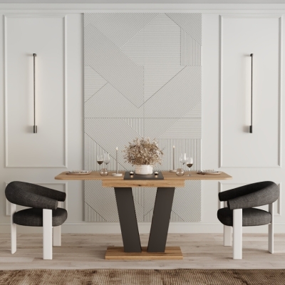 Стол-трансформер Art in Head Vendi 1400х750х800 Дуб Эвок/Графит Серый (TB25100700000)