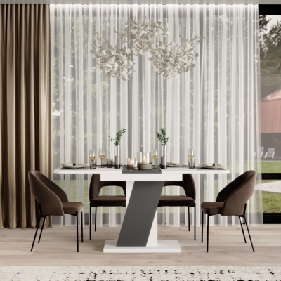 Стол-трансформер Art in Head Lendi 1400х750х800 Белый бриллиант/Графит Серый (TB18010700000)