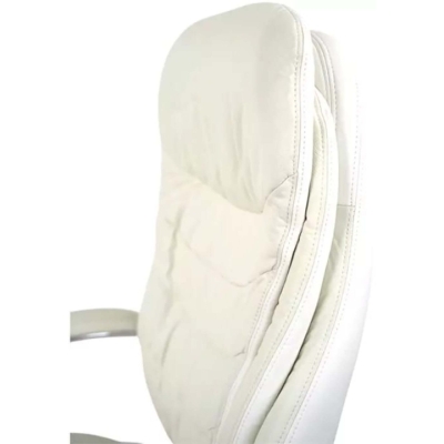 Кресло АКЛАС Валенсия Soft CH MB (Кожа Lux LC-W White/PU White)