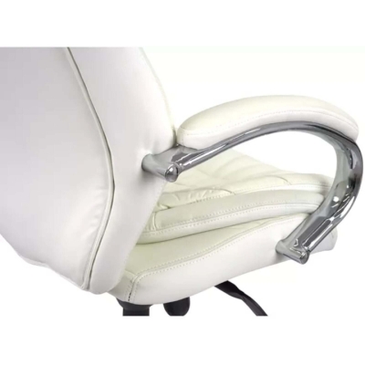 Кресло АКЛАС Валенсия Soft CH MB (Кожа Lux LC-W White/PU White)