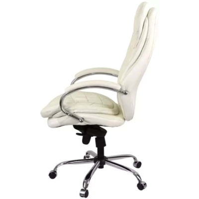 Кресло АКЛАС Валенсия Soft CH MB (Кожа Lux LC-W White/PU White)