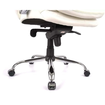 Кресло АКЛАС Валенсия Soft CH MB (Кожа Lux LC-W White/PU White)
