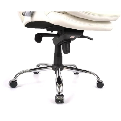 Кресло АКЛАС Валенсия Soft CH MB (Кожа Lux LC-W White/PU White)