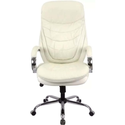 Кресло АКЛАС Валенсия Soft CH MB (Кожа Lux LC-W White/PU White)