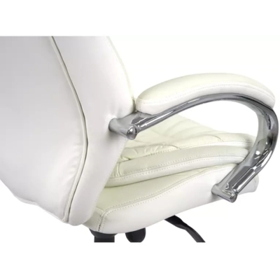 Кресло АКЛАС Валенсия Soft CH MB (Кожа Lux LC-W White/PU White)