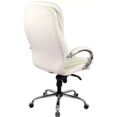 Кресло АКЛАС Валенсия Soft CH MB (Кожа Lux LC-W White/PU White)