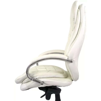 Кресло АКЛАС Валенсия Soft CH MB (Кожа Lux LC-W White/PU White)
