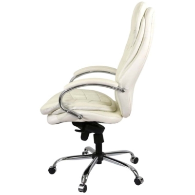 Кресло АКЛАС Валенсия Soft CH MB (Кожа Lux LC-W White)