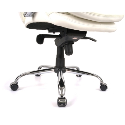 Кресло АКЛАС Валенсия Soft CH MB (Кожа Lux LC-W White)