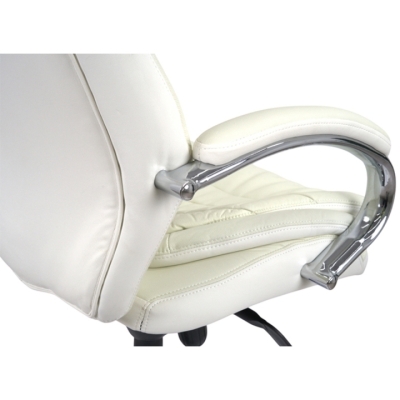 Кресло АКЛАС Валенсия Soft CH MB (Кожа Lux LC-W White)