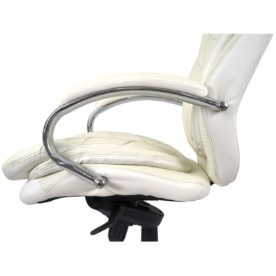 Кресло АКЛАС Валенсия Soft CH MB (Кожа Lux LC-W White)