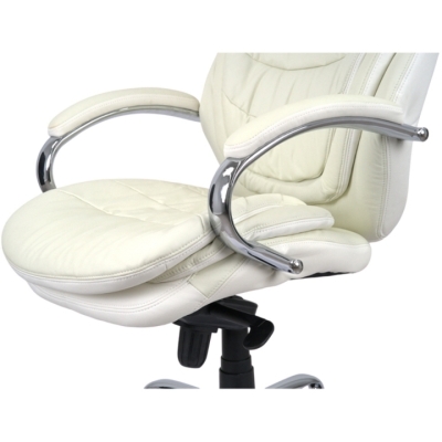 Кресло АКЛАС Валенсия Soft CH MB (Кожа Lux LC-W White)