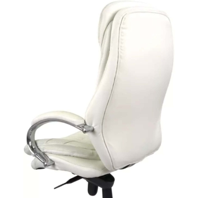 Кресло АКЛАС Валенсия Soft CH MB (Кожа Lux LC-W White/PU White)
