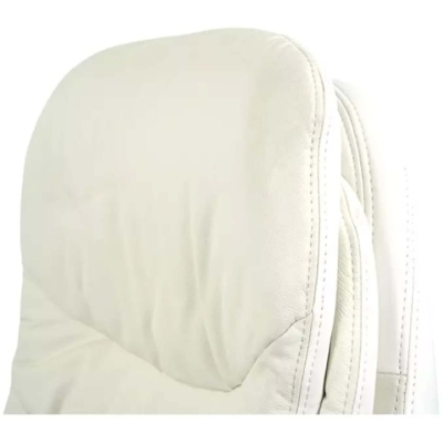 Кресло АКЛАС Валенсия Soft CH MB (Кожа Lux LC-W White/PU White)