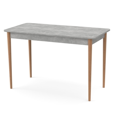 Раздвижной стол Неман МОНО прямоугольный Бетон/Лак