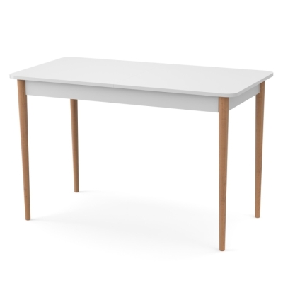 Раздвижной стол Неман МОНО прямоугольный Белый/Лак