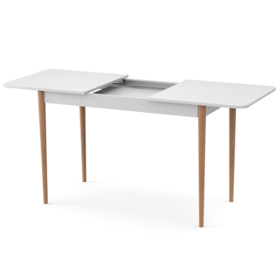 Раздвижной стол Неман МОНО прямоугольный Белый/Лак