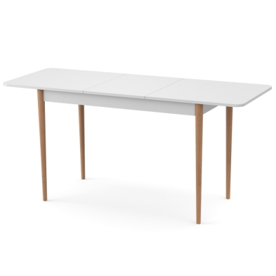 Раздвижной стол Неман МОНО прямоугольный Белый/Лак