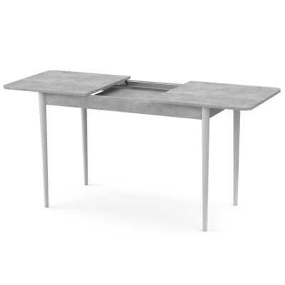 Раздвижной стол Неман МОНО прямоугольный Бетон/Белый