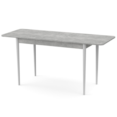Раздвижной стол Неман МОНО прямоугольный Бетон/Белый