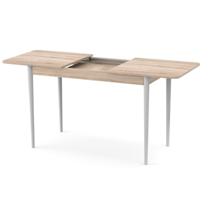 Раздвижной стол Неман МОНО прямоугольный Дуб сонома/Белый