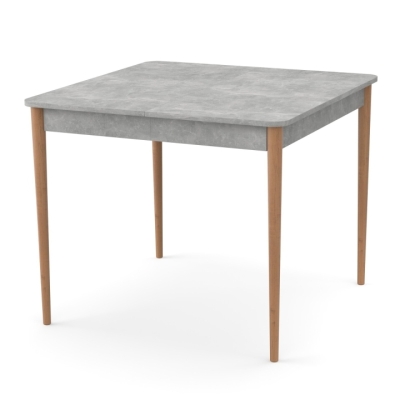 Раздвижной стол Неман МОНО квадрат Бетон/Лак