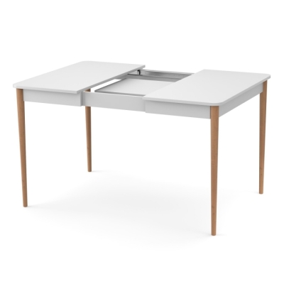 Раздвижной стол Неман МОНО квадрат Белый/Лак