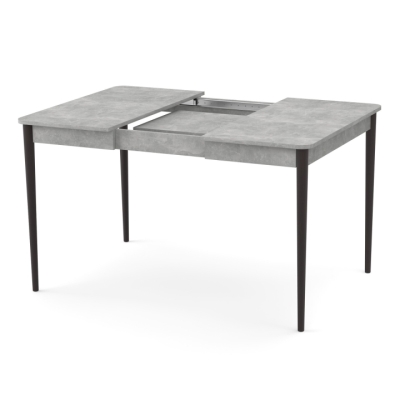 Раздвижной стол Неман МОНО квадрат Бетон/Венге